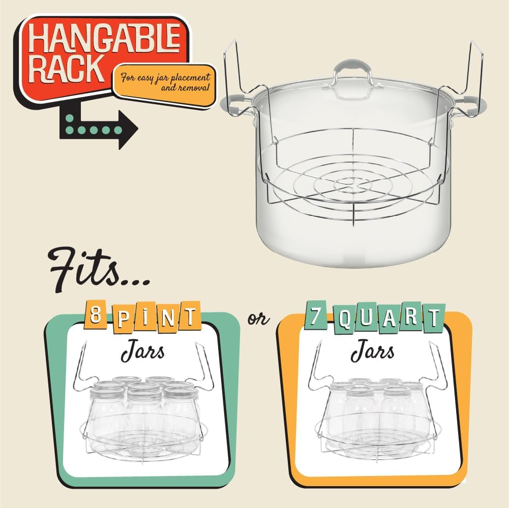 7 Pieces Premium Stainless Steel Canning Set Starter Kit W/Rack. No Rust, Extra Stability. BULK PACKS (Canning Set)